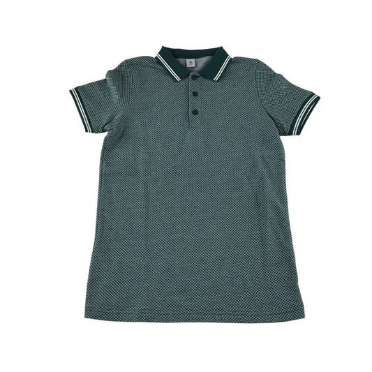 Tu Polo shirt 10-11 years green pattern design cotton