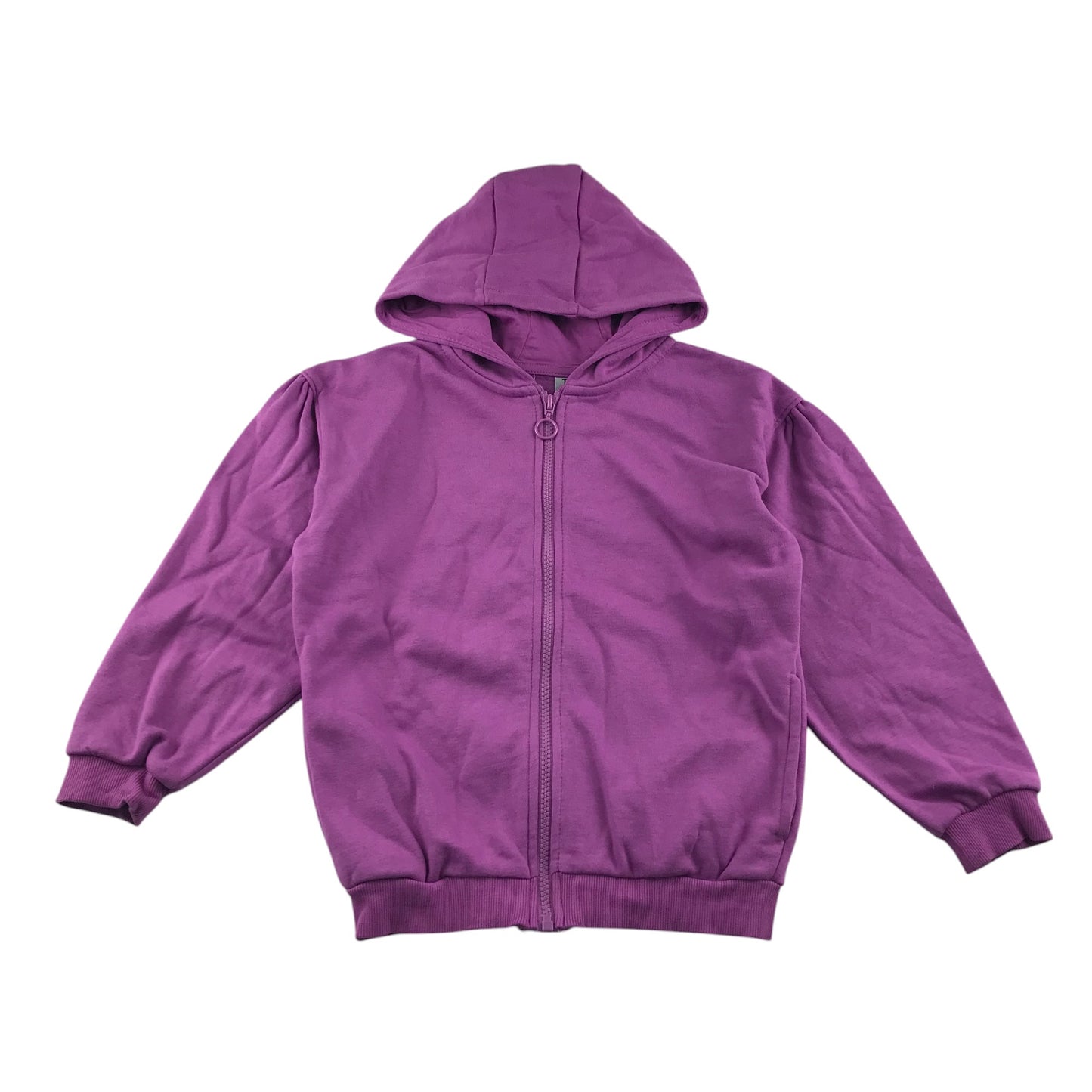 Tu hoodie 7-8 years purple plain full zipper