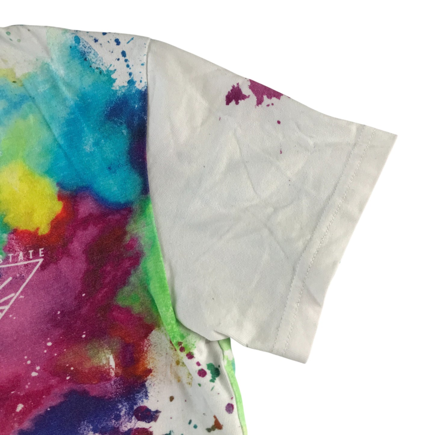 Next t-shirt 10-11 years white with paint splash graphic design cotton