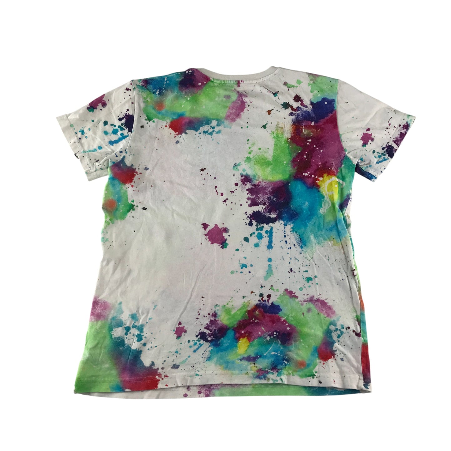 Next t-shirt 10-11 years white with paint splash graphic design cotton
