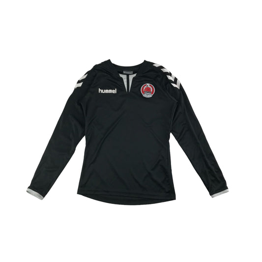 Hummel Clyde FC Football Strip Age 10-11 Black Long Sleeve Sports Top
