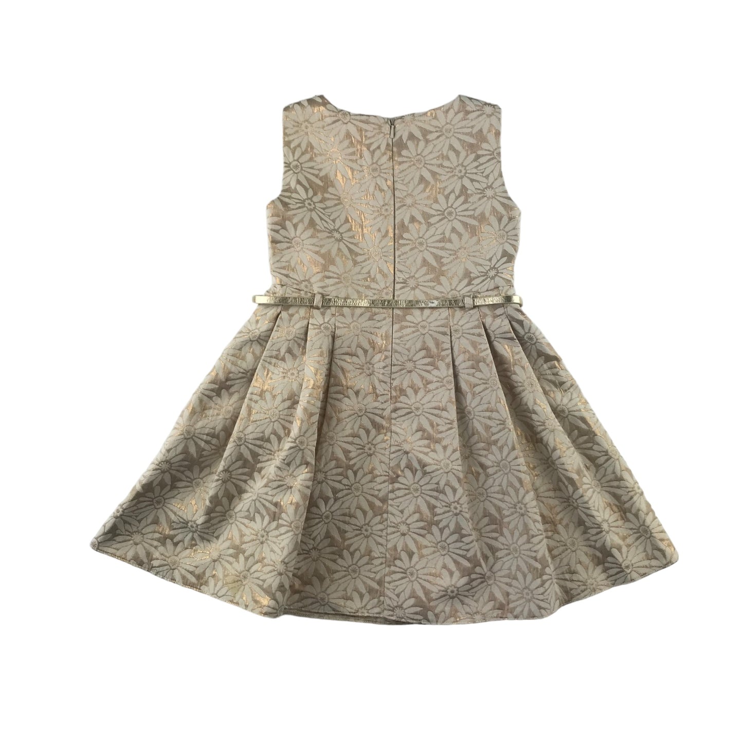 John Lewis dress 6 years light cream and gold floral party