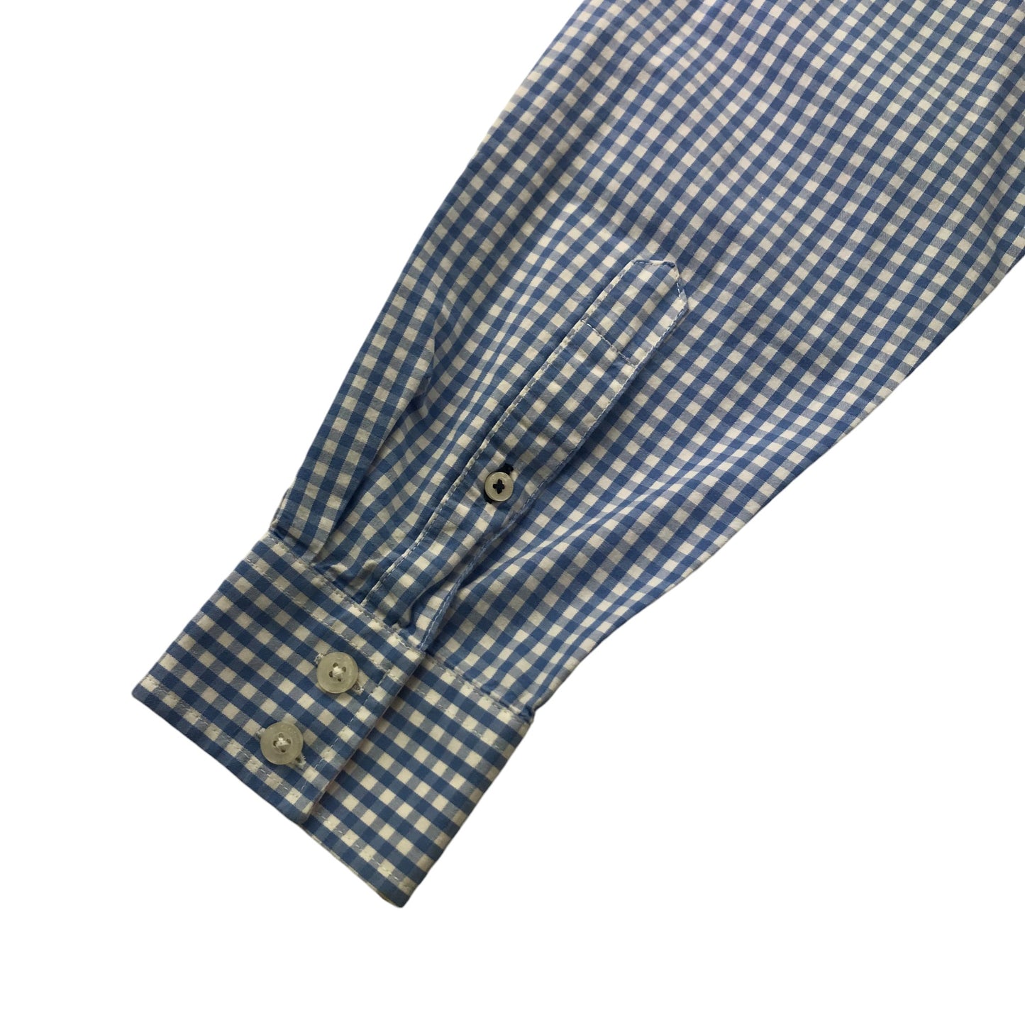 Crew Clothing Company Shirts Men's M Blue and White Checked with Logo Classic Fit Cotton