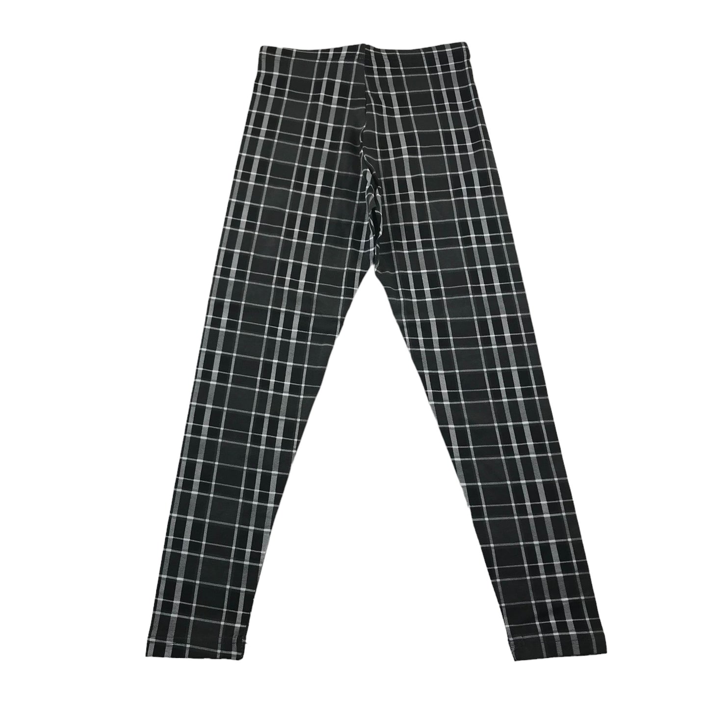 Primark Leggings 10-11 years black grey and white check pattern