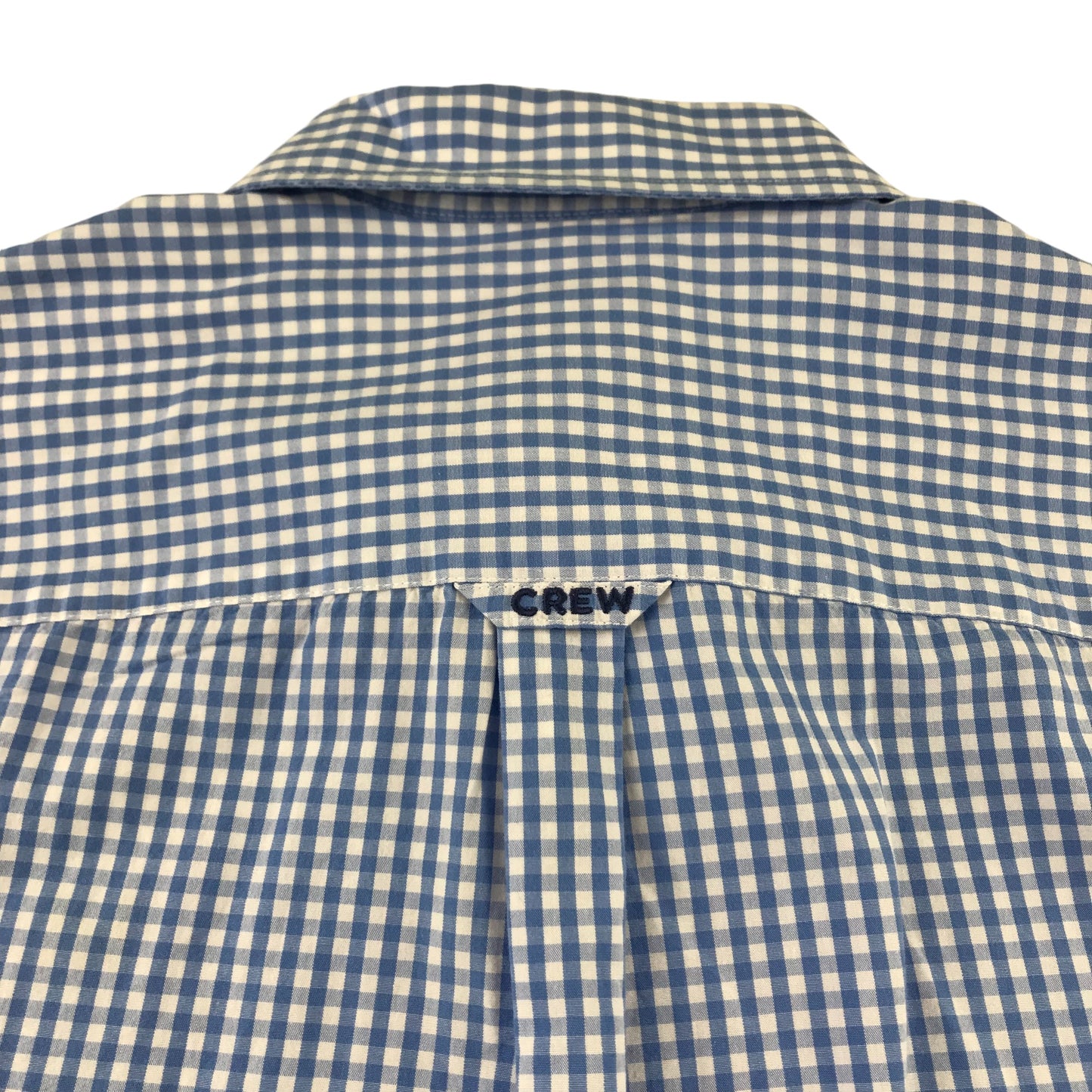 Crew Clothing Company Shirts Men's M Blue and White Checked with Logo Classic Fit Cotton