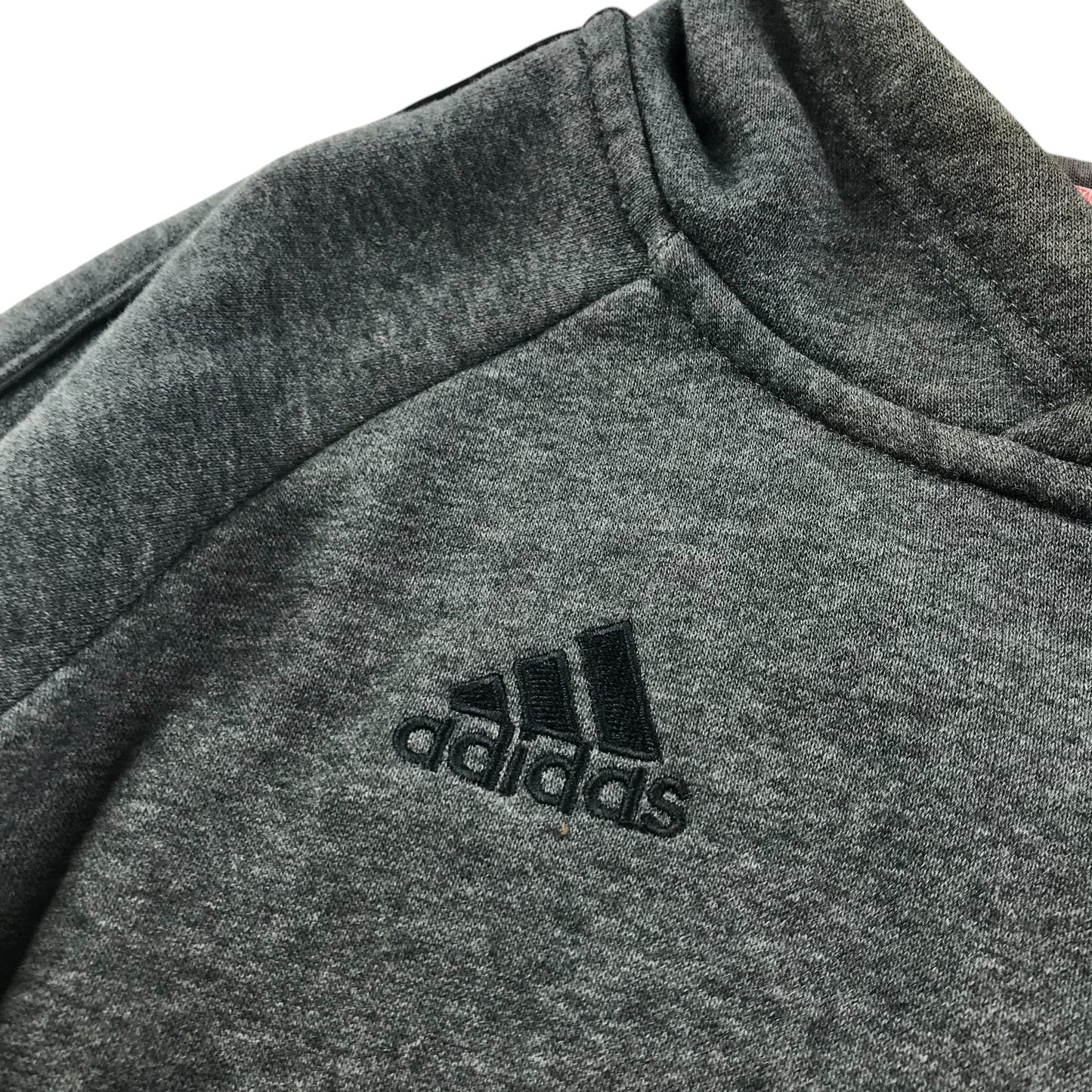 Adidas hoodie 7-8 years grey plain with black embroidered logo