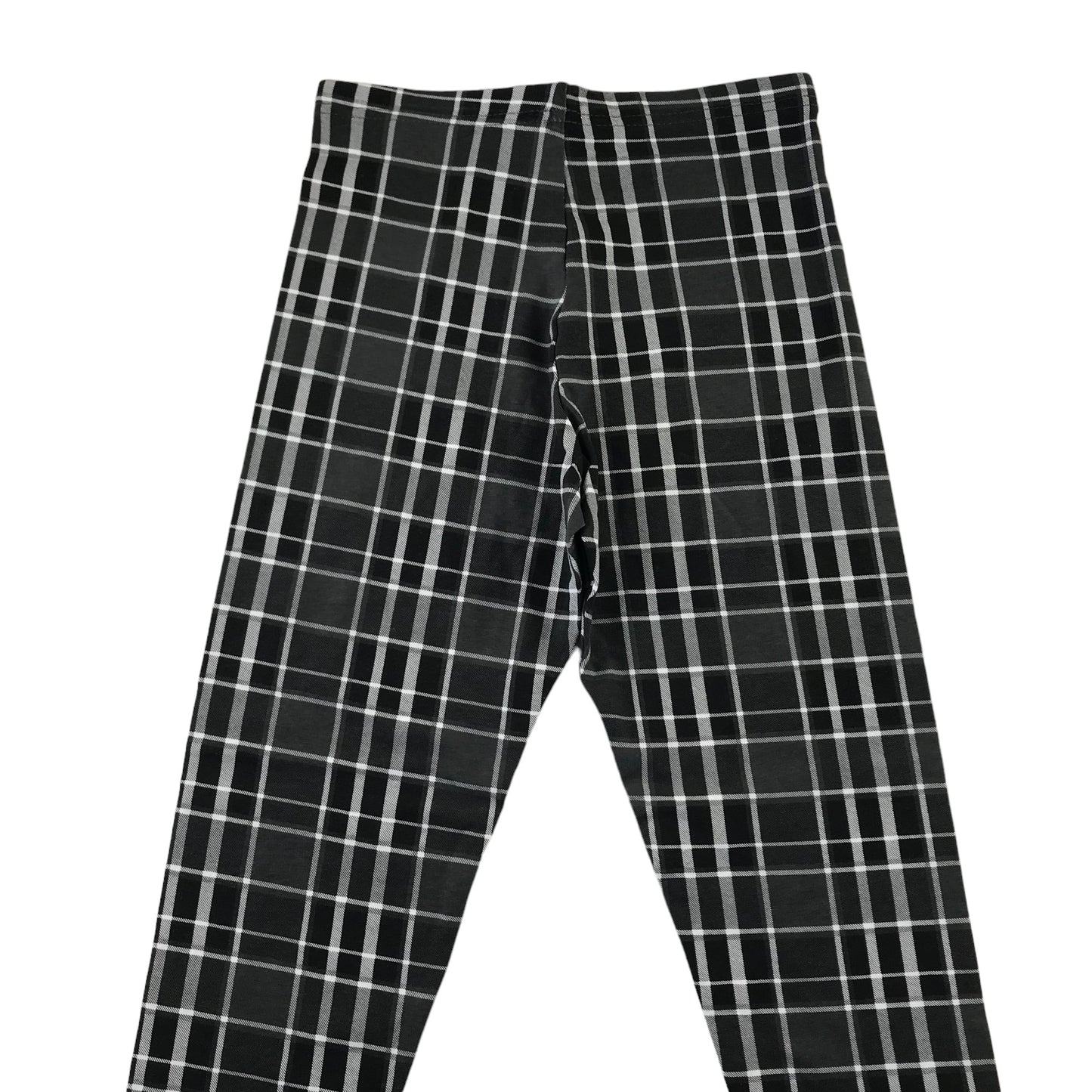 Primark Leggings 10-11 years black grey and white check pattern