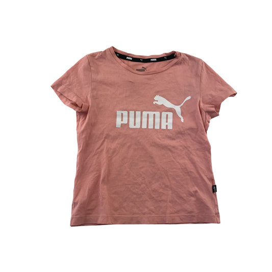 Puma t-shirt 7-8 years pink short sleeve logo