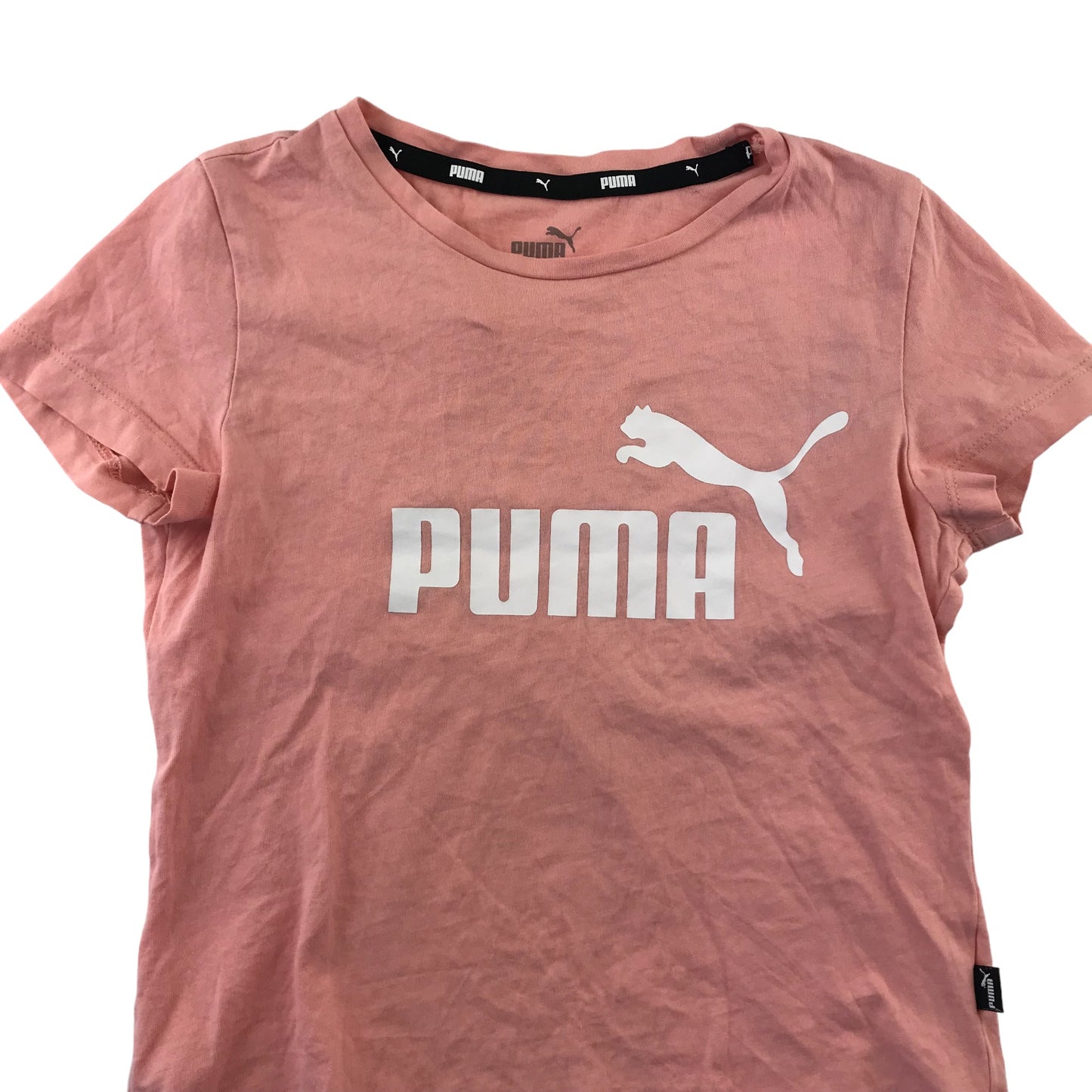 Puma t-shirt 7-8 years pink short sleeve logo