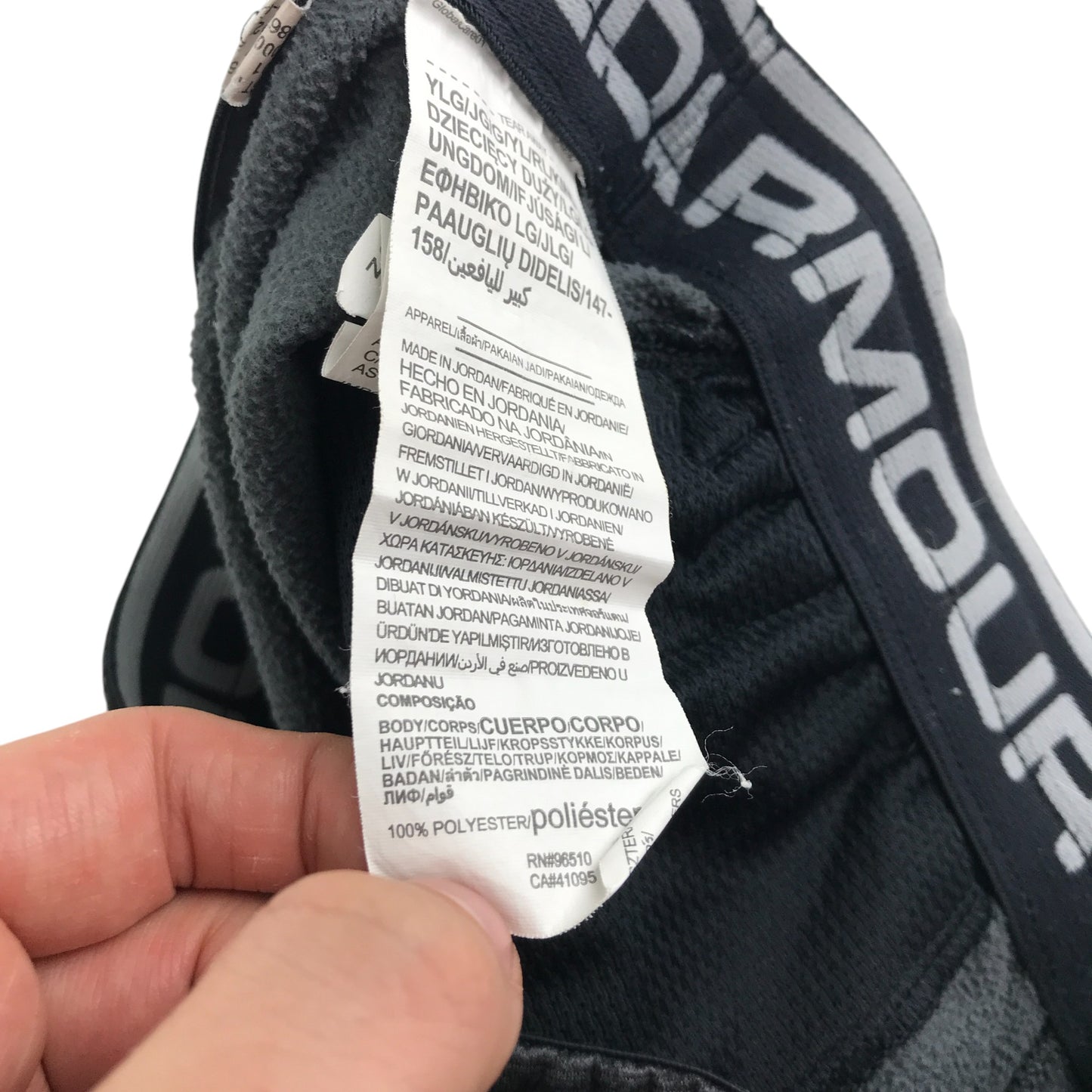 Under Armour sport shorts 11-12 years grey with white logo