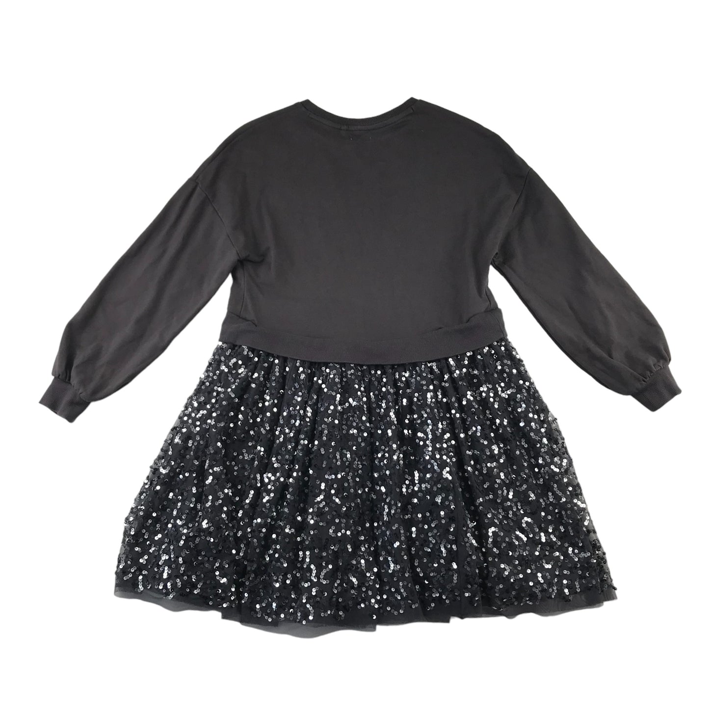 Next dress 10 years dark grey sequin jersey material