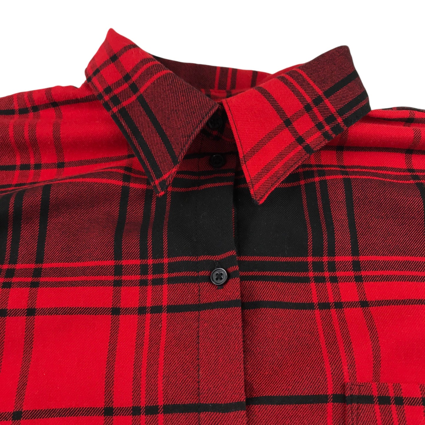 H&M Shirt adult size M Red and Black oversized Checked Button-UP