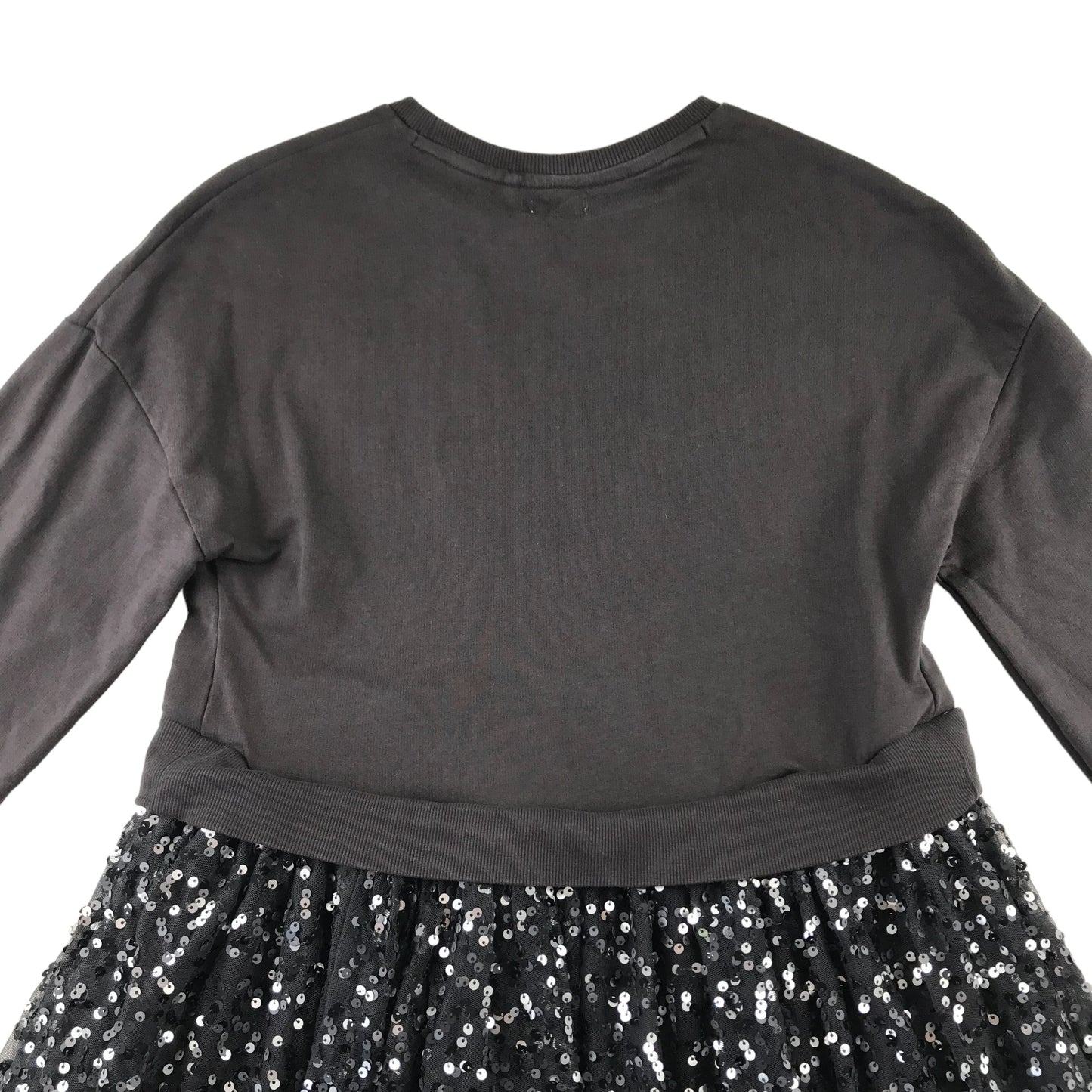 Next dress 10 years dark grey sequin jersey material