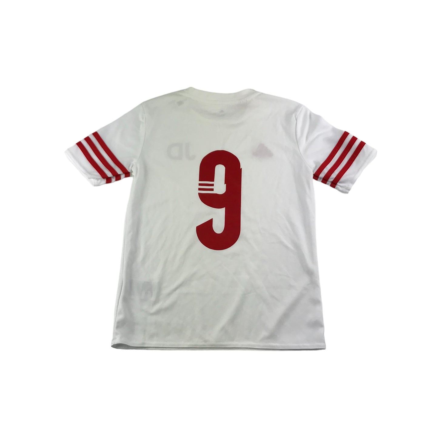 Adidas Football Strip Age 9 White Number 9 JD Sports Top