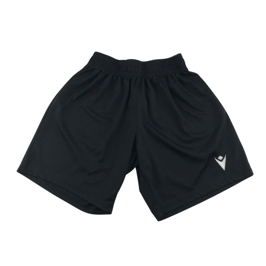 Macron sport shorts men's XS years black with white logo
