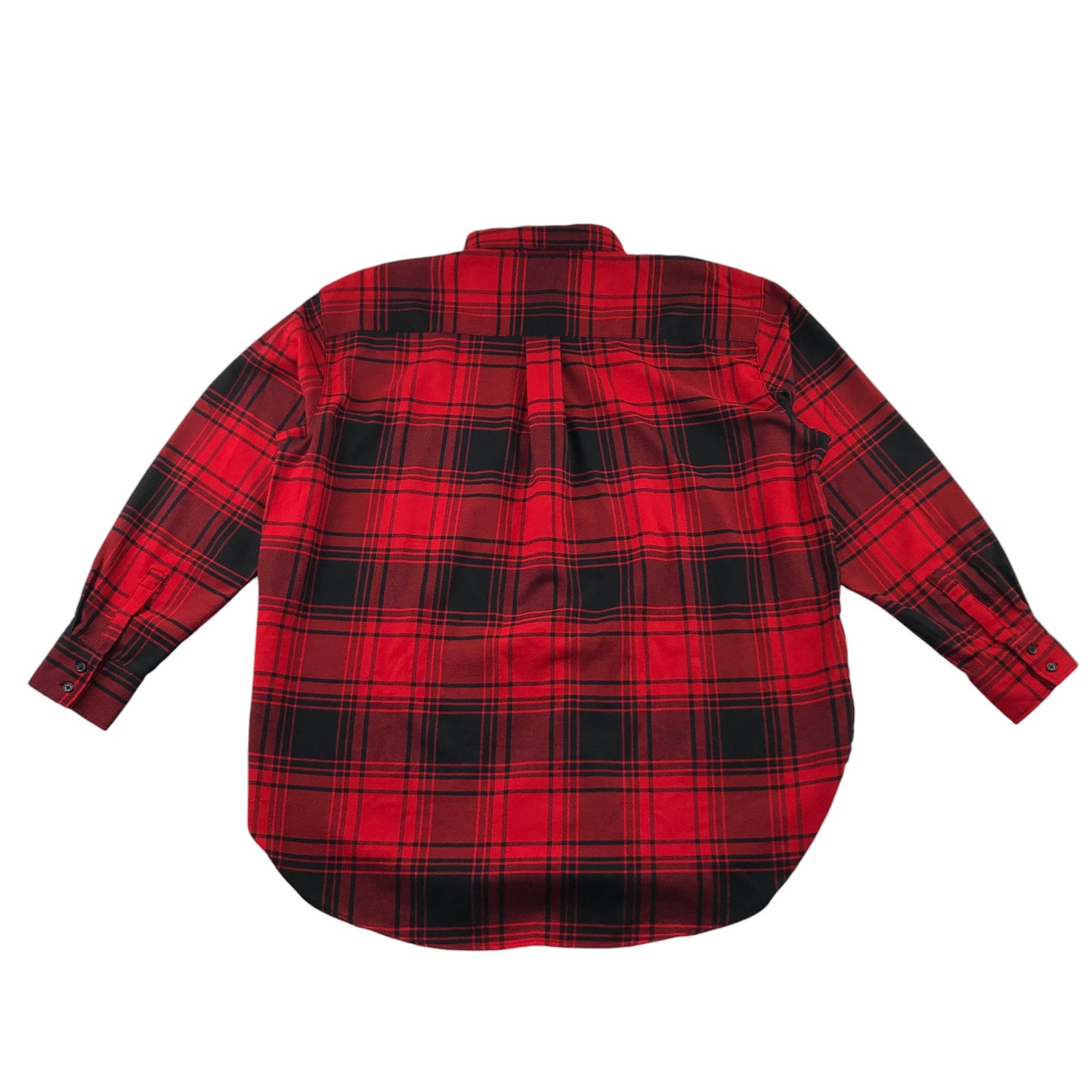 H&M Shirt adult size M Red and Black oversized Checked Button-UP