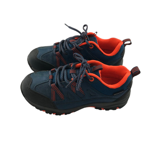 Trespass Walking Shoes Shoe Size 2 Blue with Orange Details Waterproof