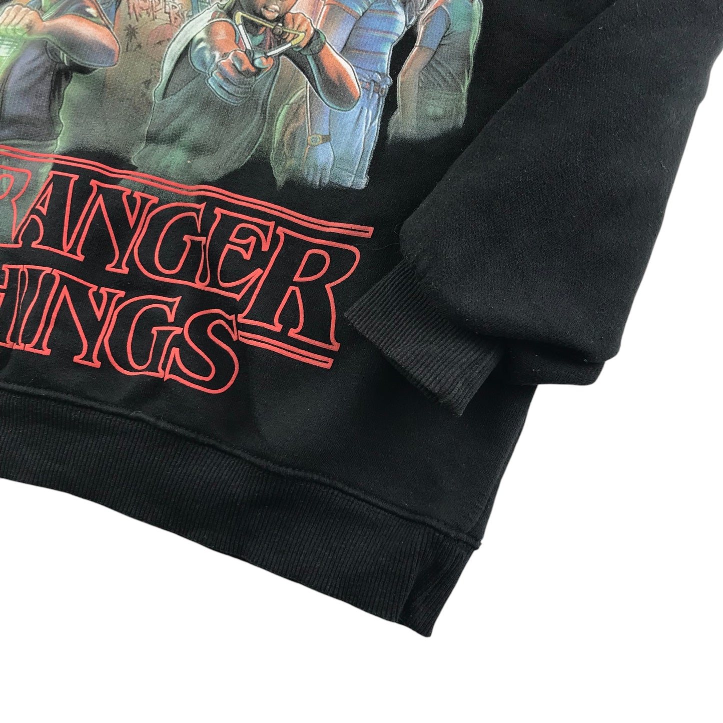 Zara hoodie 9-10 years black Stranger Things graphic design print