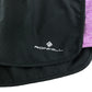 Ronhill sport shorts women's XS years black with purple side stripes