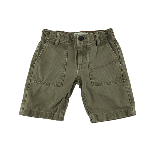 Boden shorts 4-5 years light washed out khaki green cotton