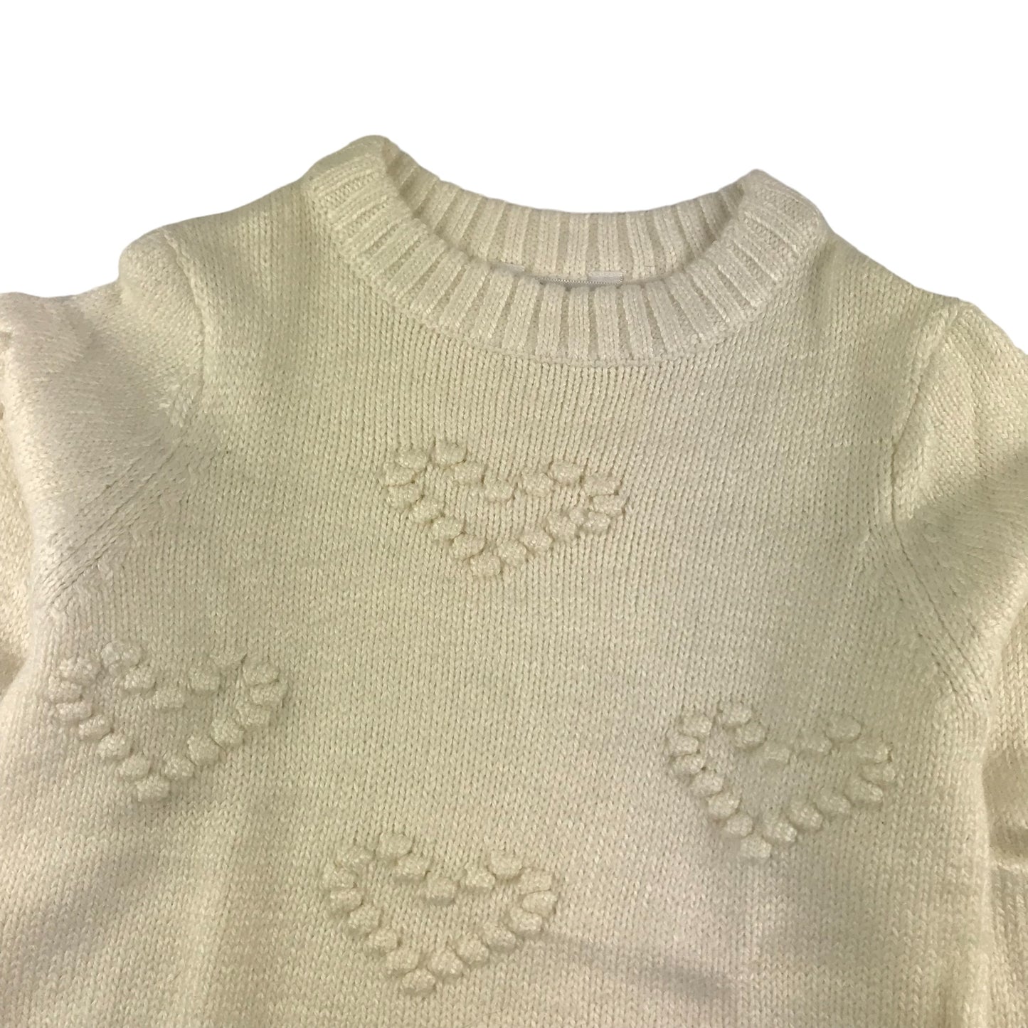 M&Co Jumper Age 6 White Love Hearts