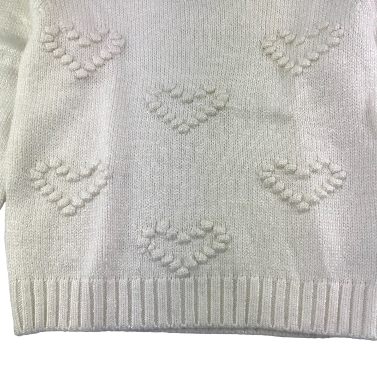 M&Co Jumper Age 6 White Love Hearts