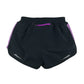 Ronhill sport shorts women's XS years black with purple side stripes
