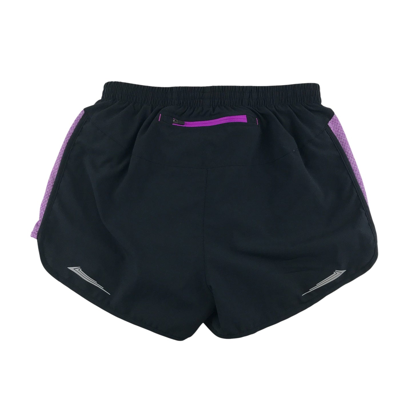 Ronhill sport shorts women's XS years black with purple side stripes