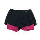Nike sport shorts women's XS years black over short with pink compressed short