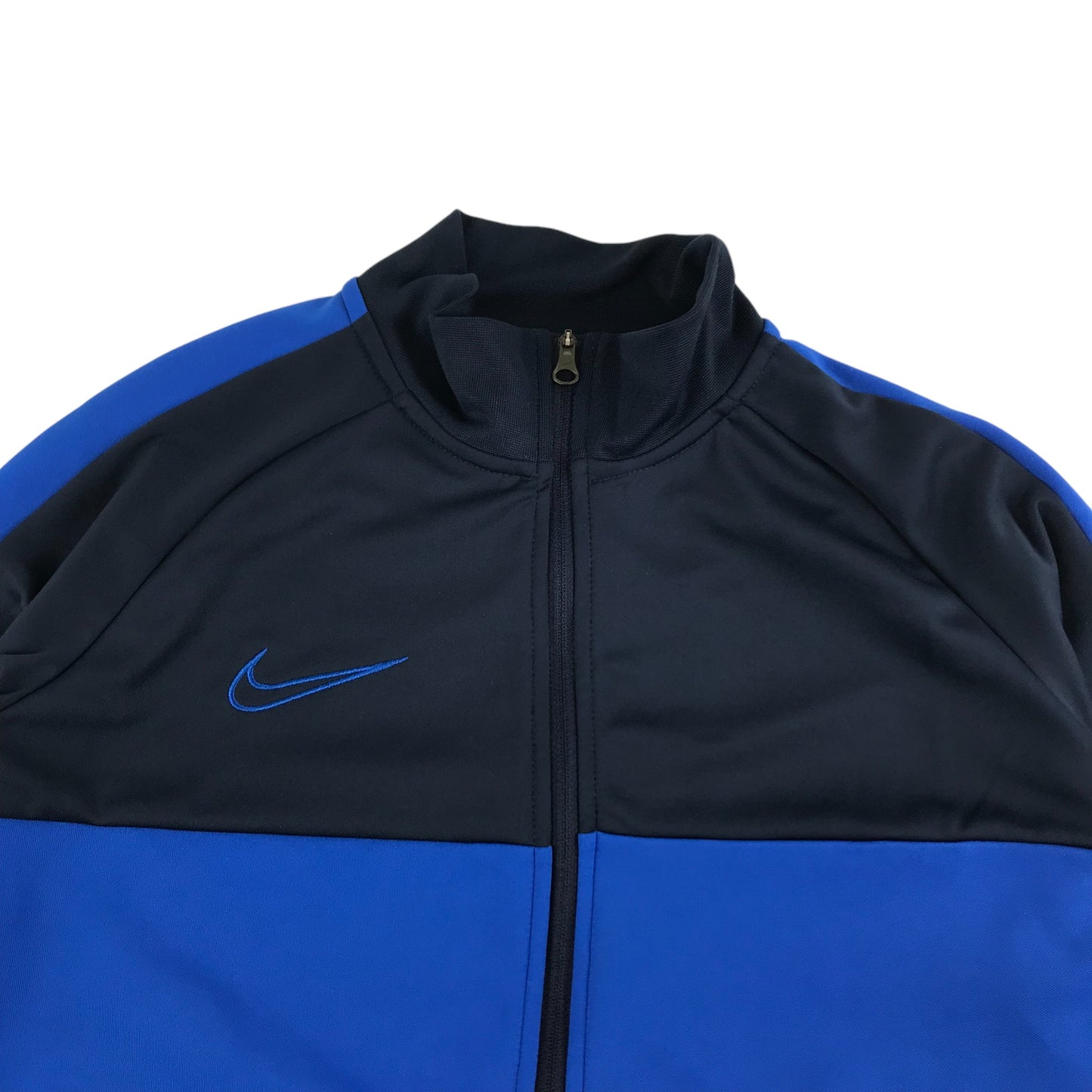 Nike Sweatshirt Age 12 Navy and Blue Panelled Full Zipper Top