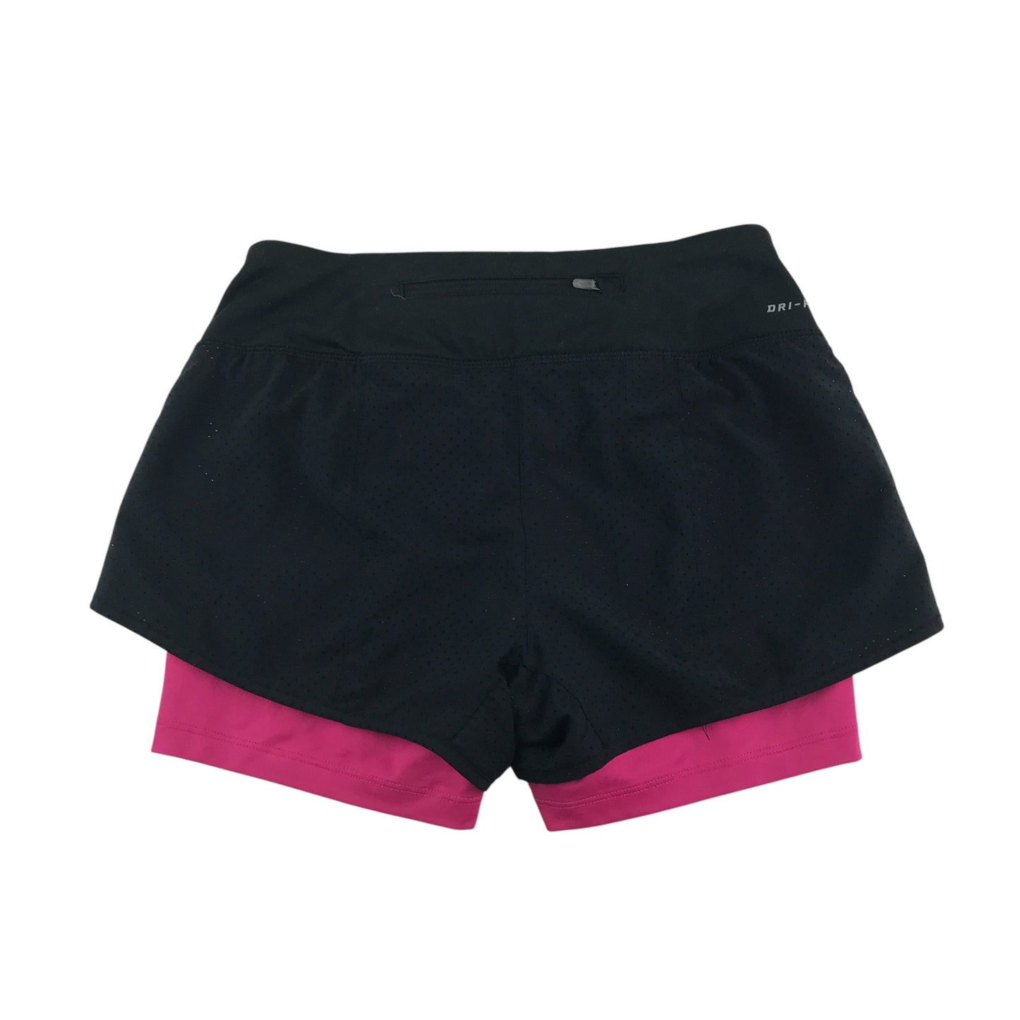 Nike sport shorts women's XS years black over short with pink compressed short