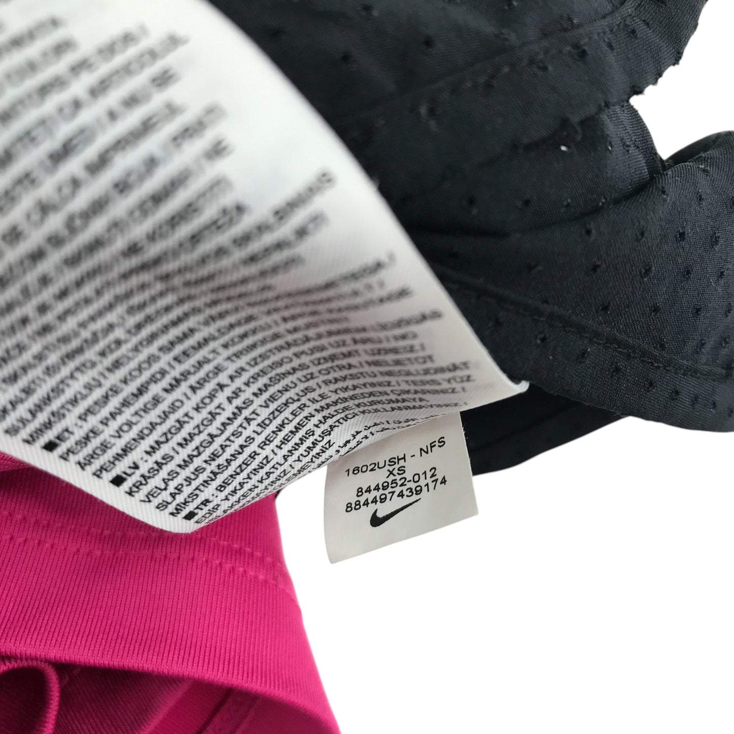Nike sport shorts women's XS years black over short with pink compressed short