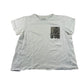 George t-shirt women size L white cropped Mario Princess Peach