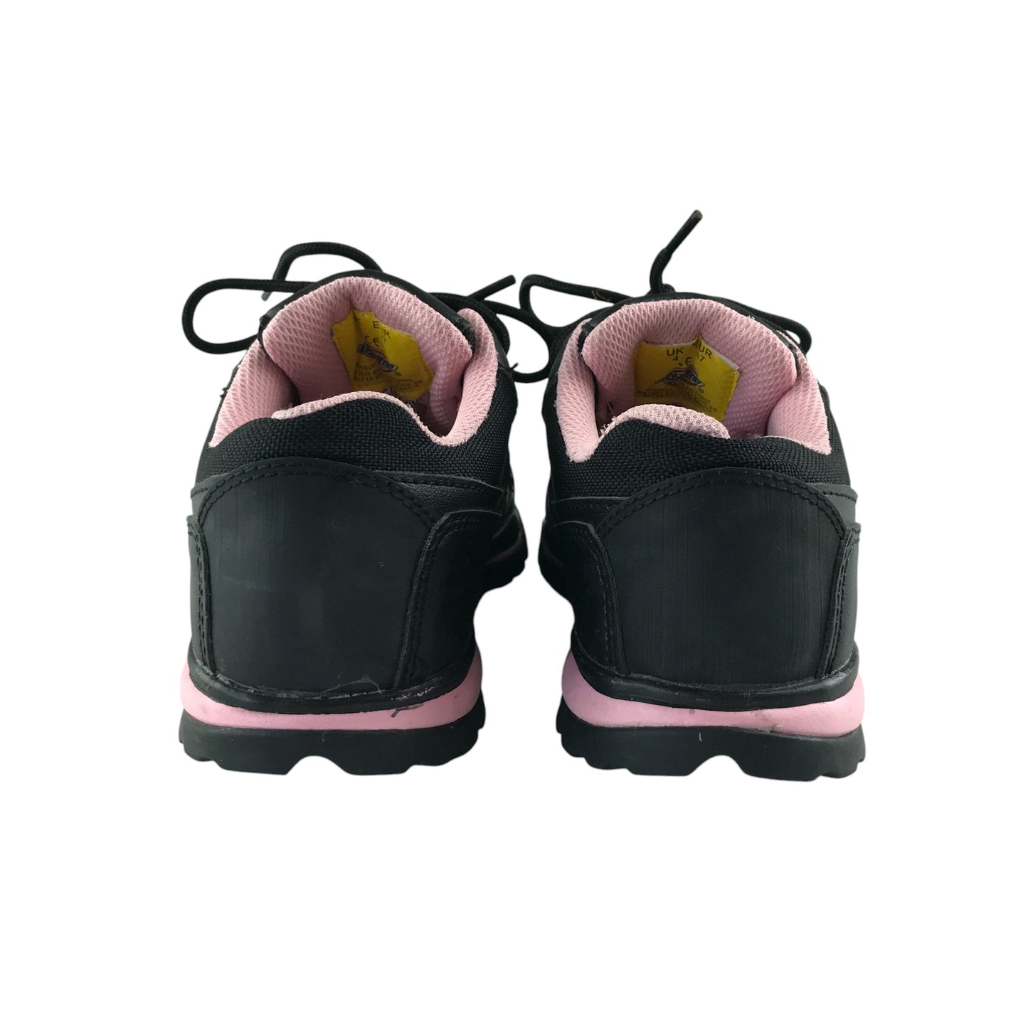 Dickies Ohio Safety shoes shoe size UK 4 black and pink leather with laces