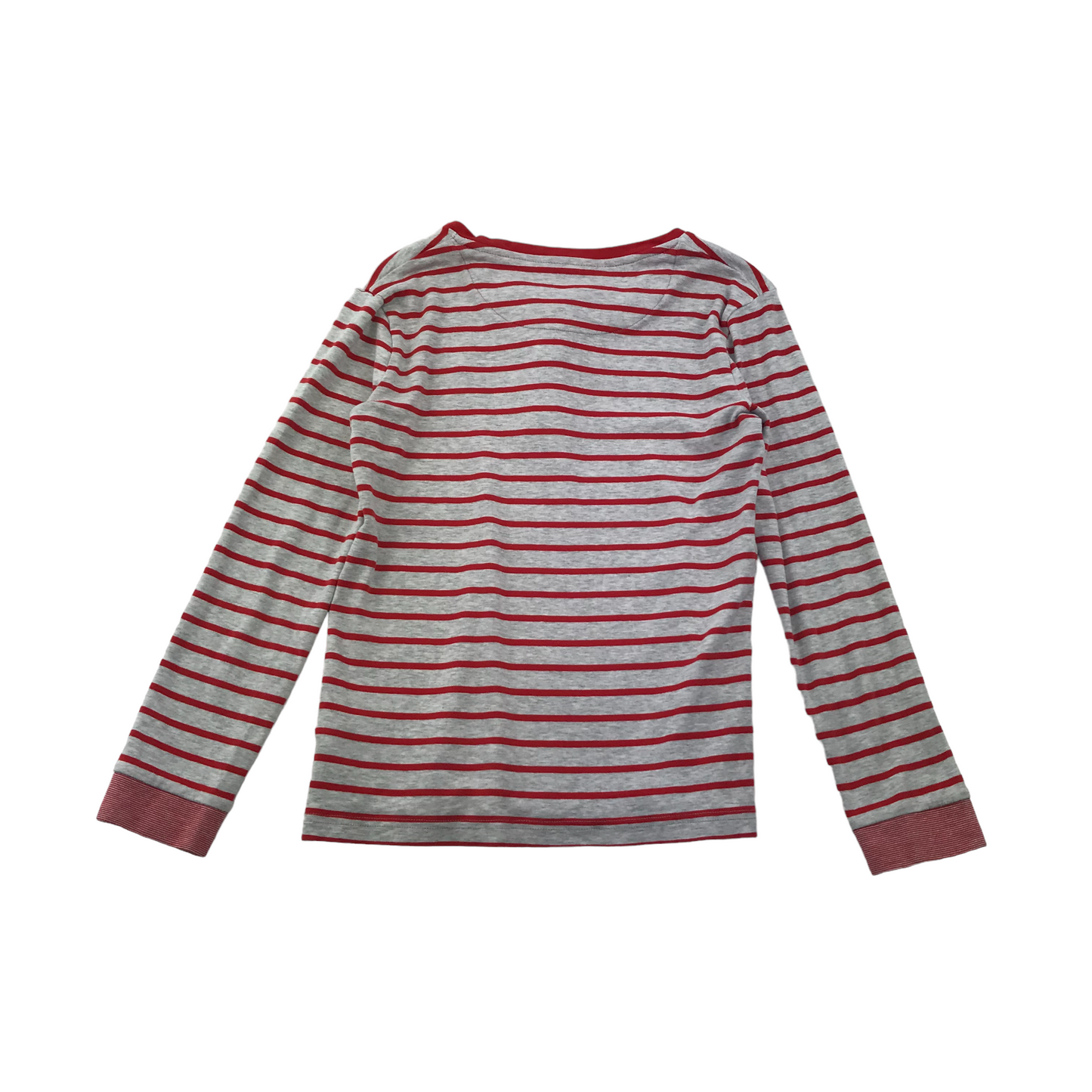 M&S Red and Grey Stripy Pyjama Set Age 11