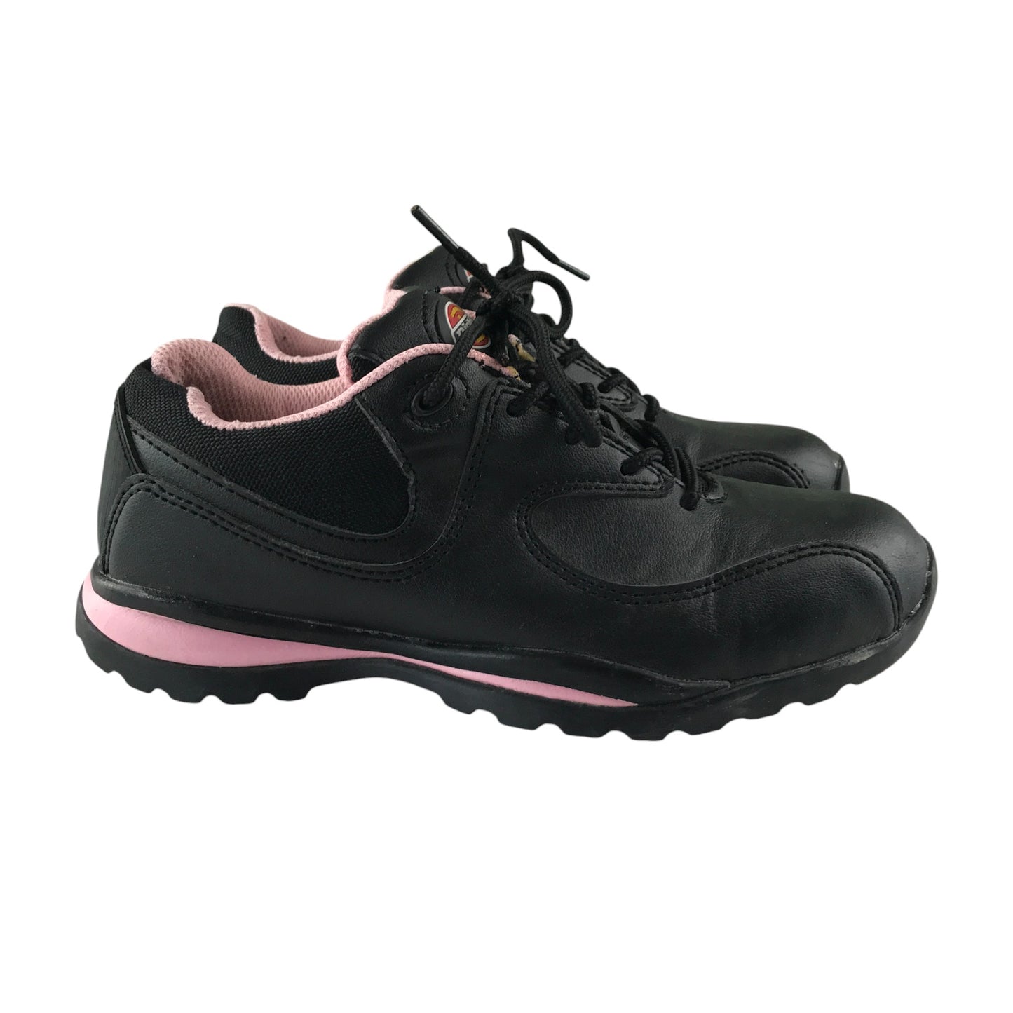 Dickies Ohio Safety shoes shoe size UK 4 black and pink leather with laces