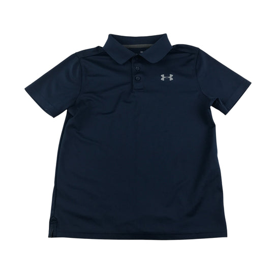 Under Armour sports polo 9-10 years navy plain with logo loose fit