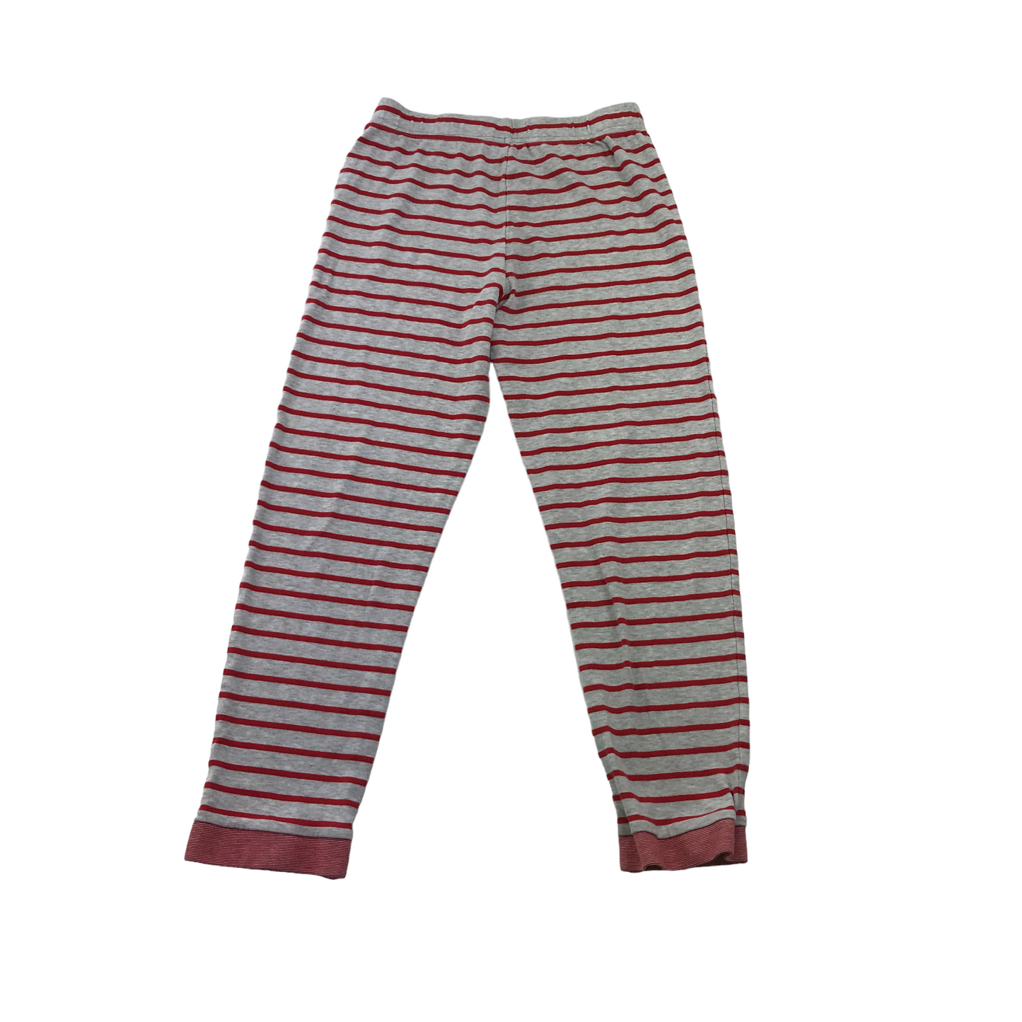 M&S Red and Grey Stripy Pyjama Set Age 11