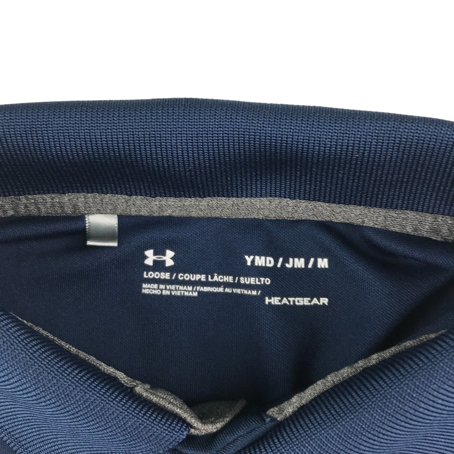 Under Armour sports polo 9-10 years navy plain with logo loose fit