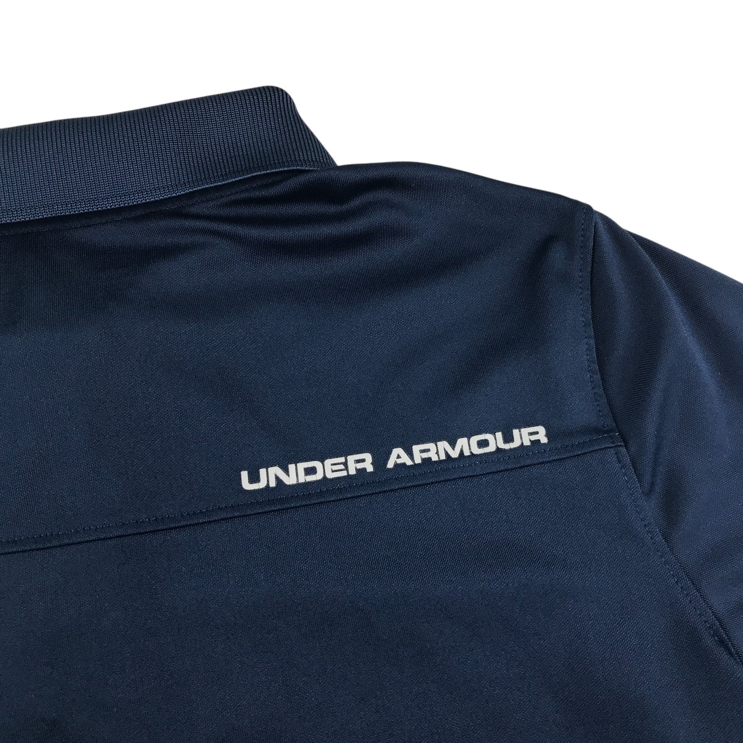Under Armour sports polo 9-10 years navy plain with logo loose fit