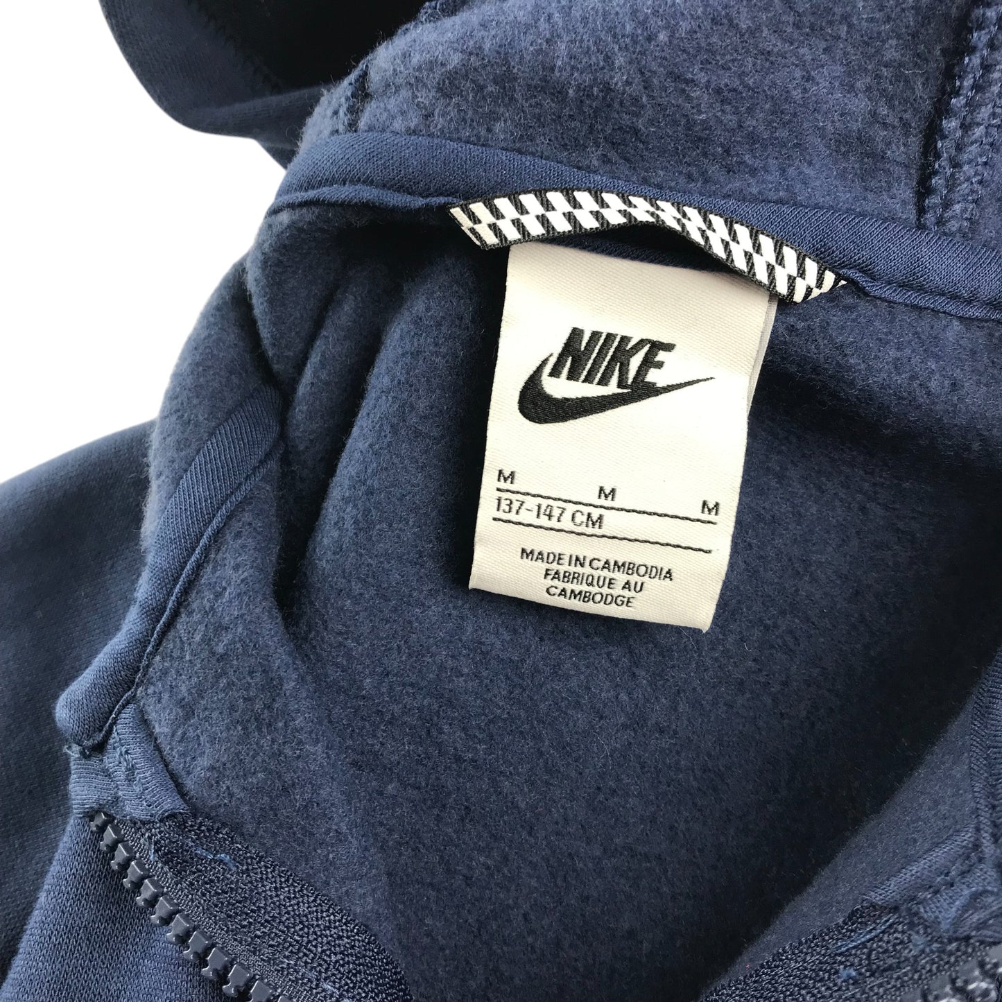 Nike hoodie 9-11 years navy plain with white logo