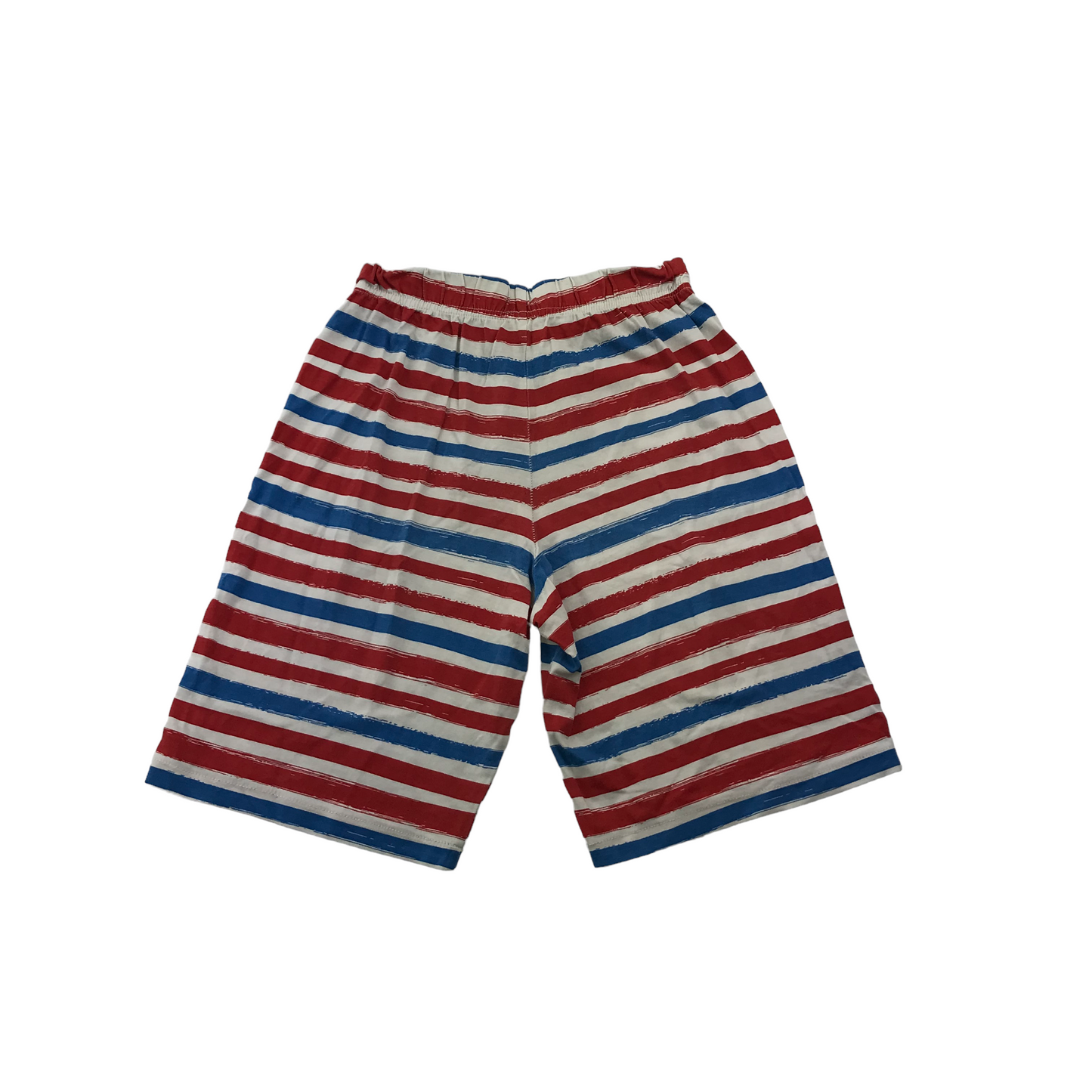 M&S Red and Blue Stripy Cotton Pyjama Set Age 9