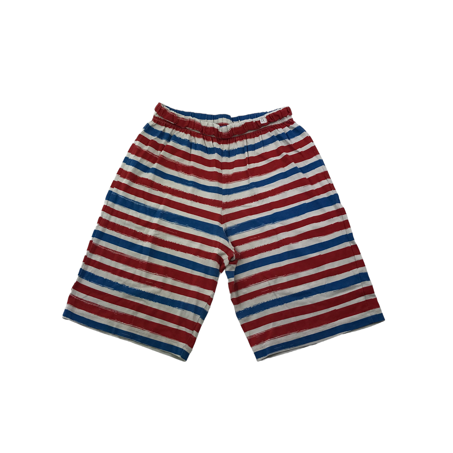 M&S Red and Blue Stripy Cotton Pyjama Set Age 9