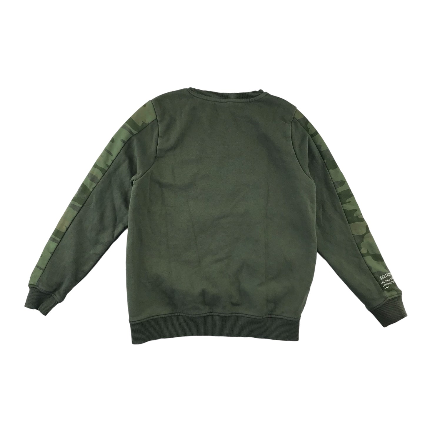 George sweater 12-13 years khaki green panelled camo pattern long sleeve