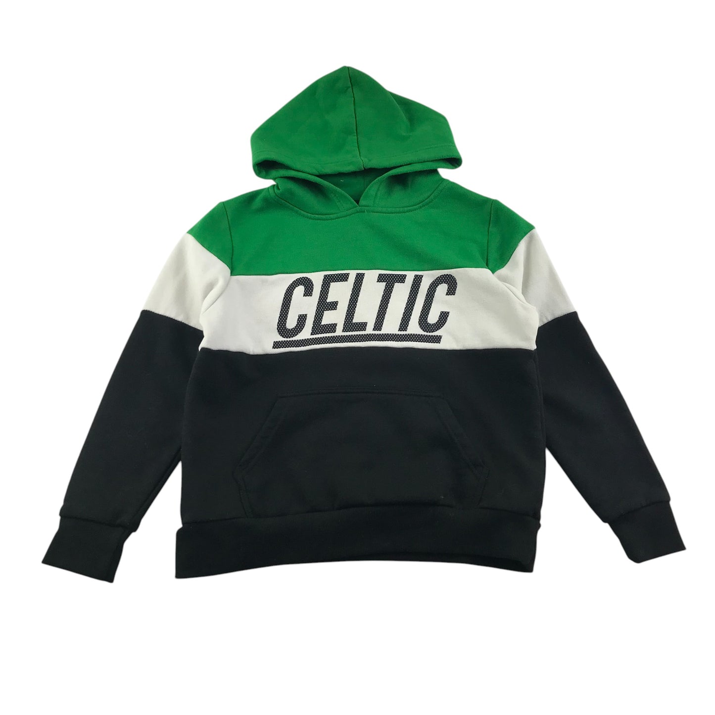 Celtic hoodie 10-11 years green white and black colorway