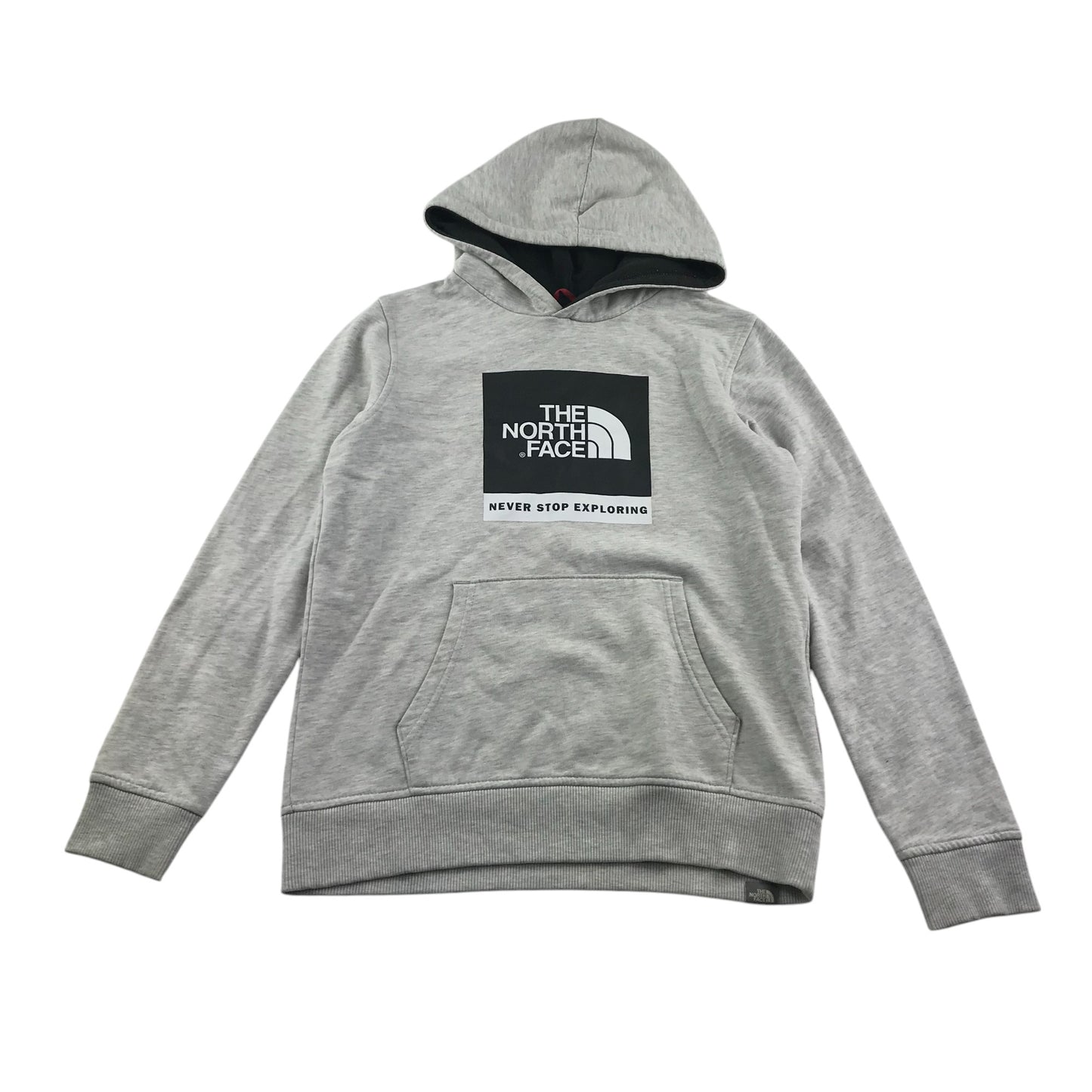 The North Face hoodie 11-12 years light grey with graphic logo