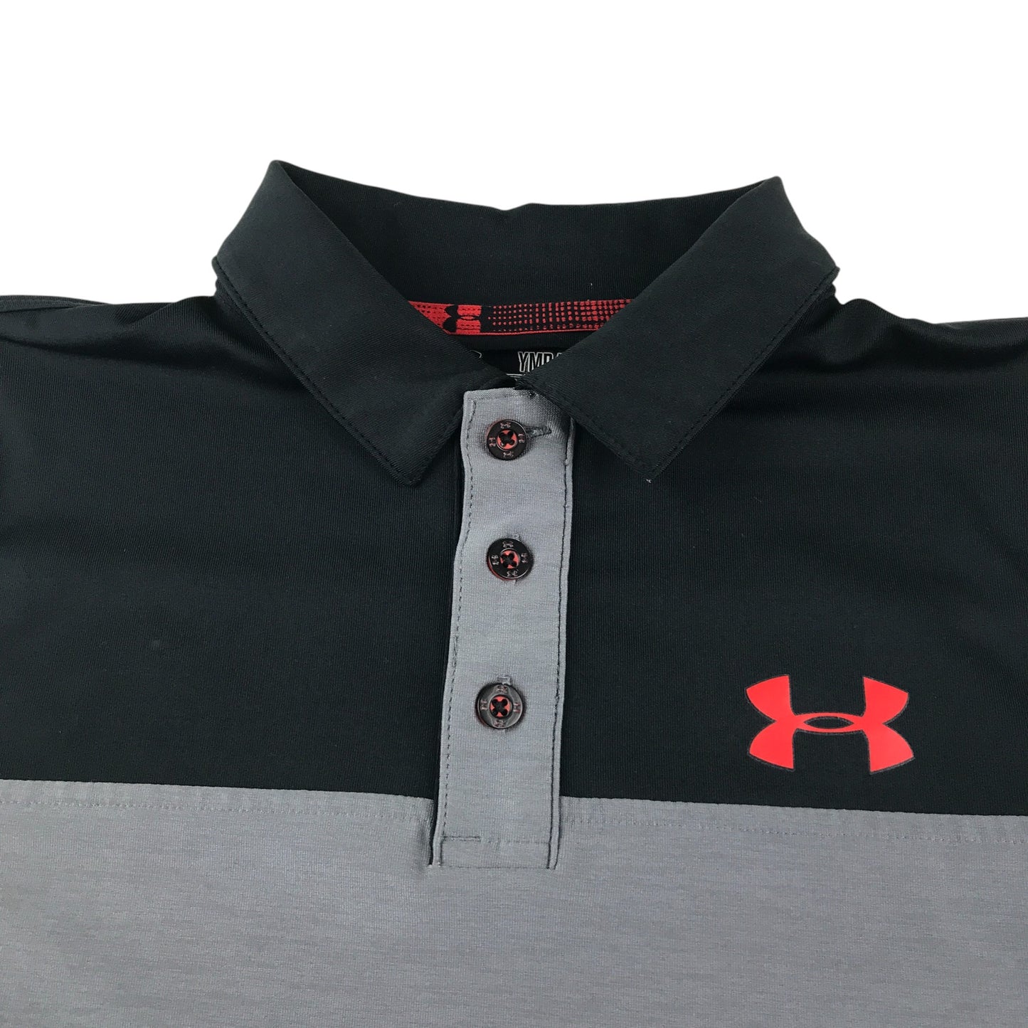 Under Armour sports polo 9-10 years grey plain with logo loose fit