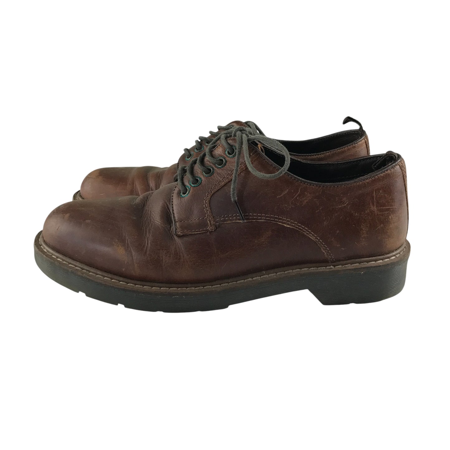 Brown leather shoes size UK 7 smart casual with laces