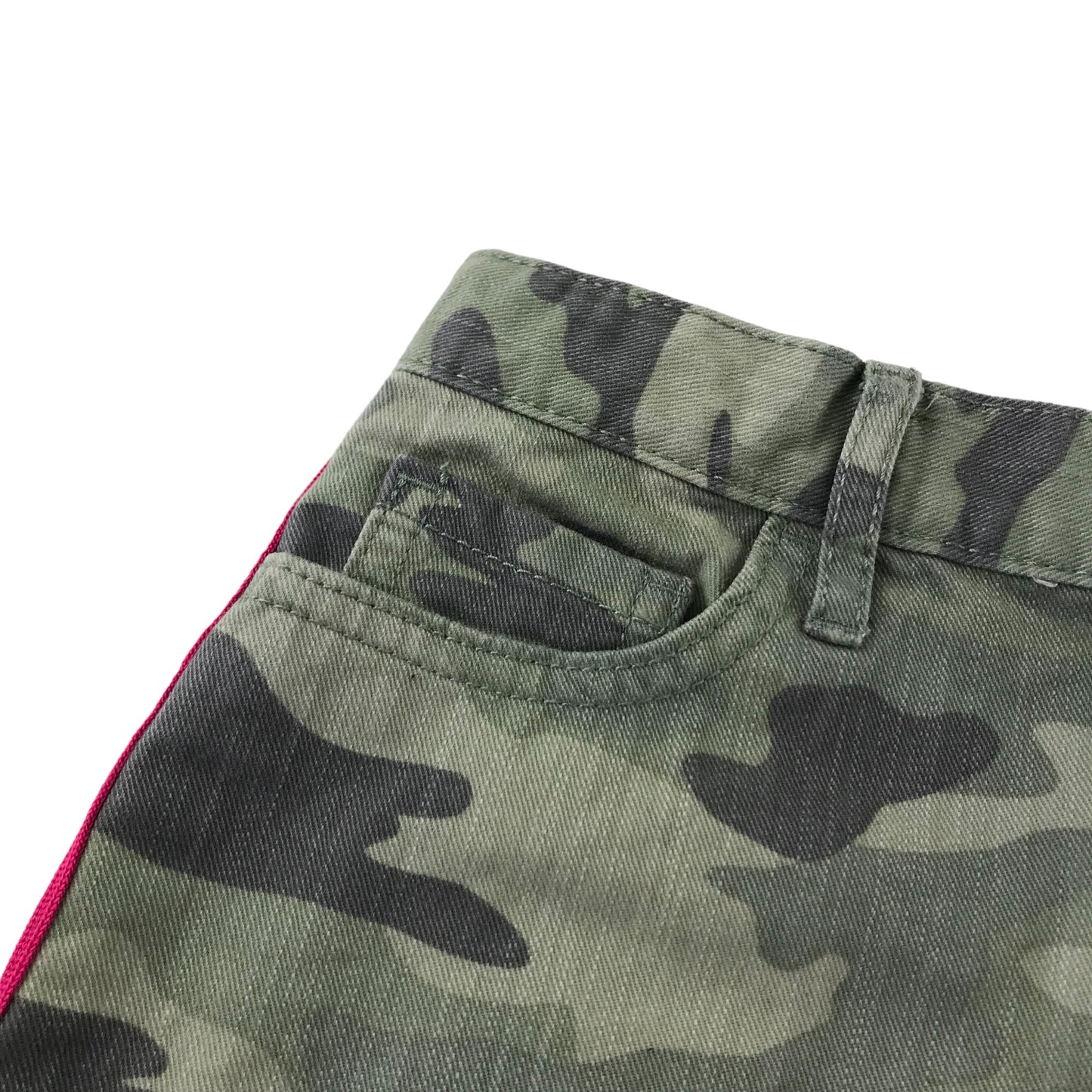 Place skirt 7-8 years khaki camouflage denim cotton