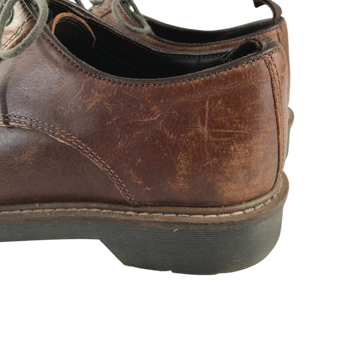 Brown leather shoes size UK 7 smart casual with laces